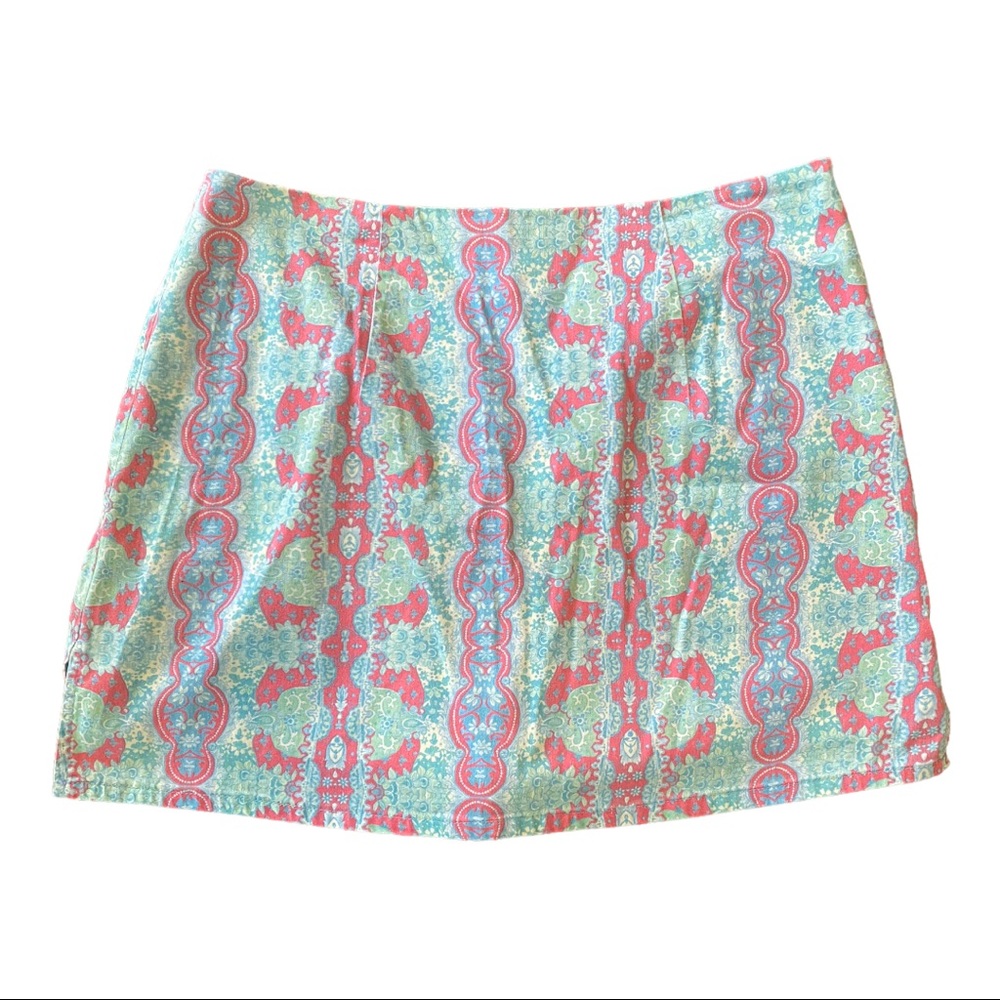 KAELI SMITH Floral Print SKORT Skirt MEDIUM Golf Tennis Work PINK BLUE